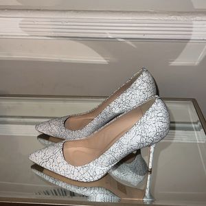 4
J.Crew - Pump Heels Elsie B7978 White Crackled 7 1/2